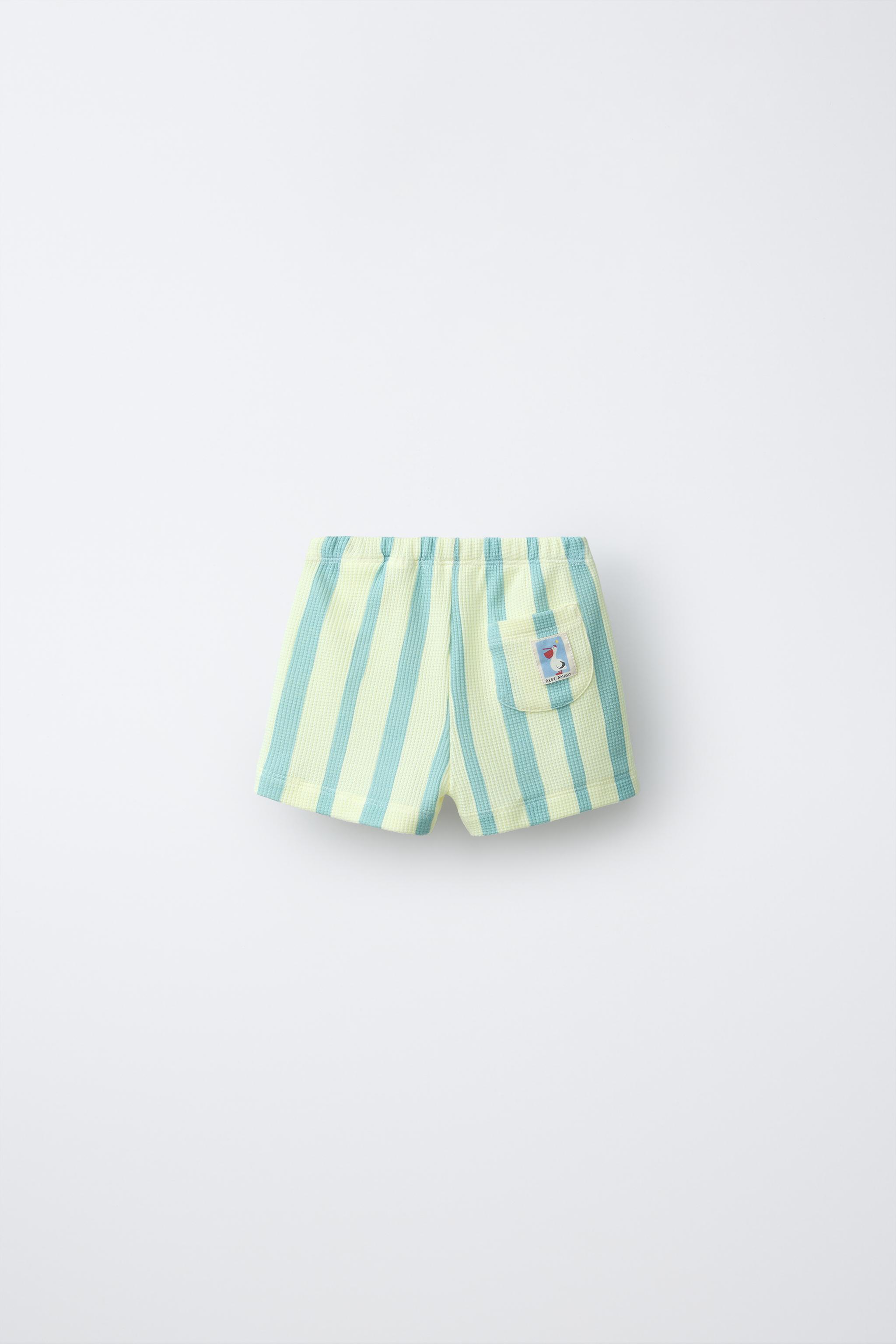 WAFFLE STRIPED SHORTS